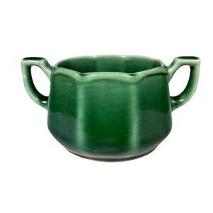 Vintage MT. CLEMENS Petal-Green Sugar Bowl Petalware 1950s Mid Century